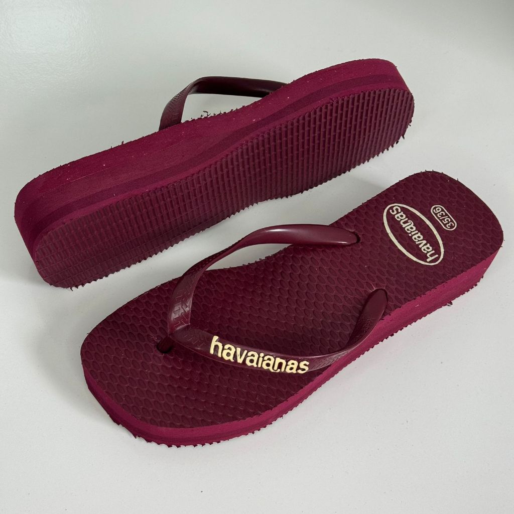 CHINELO Tamanco Sandália Feminina em Borracha EVA cor Bordo e variações em Oferta na Shopee