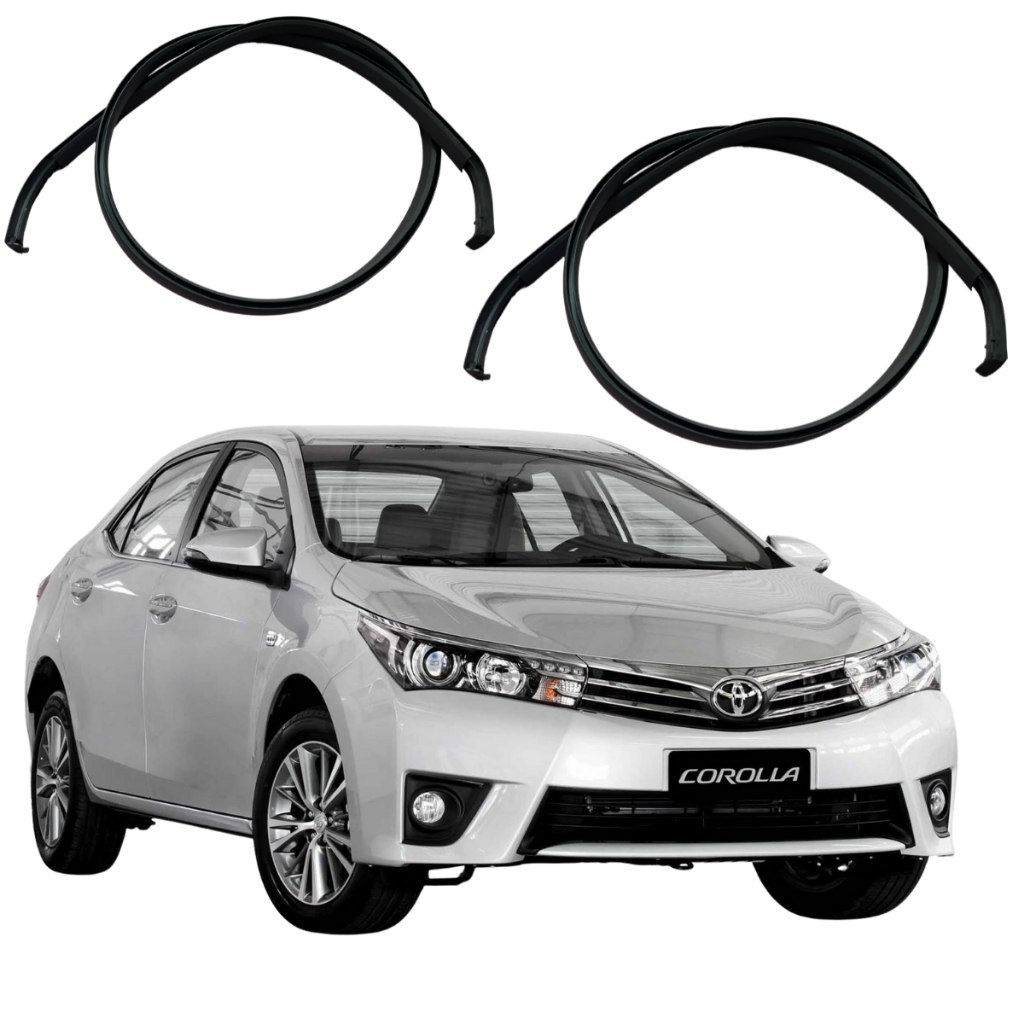 Par 2x Frisos de Borracha do Teto Toyota Corolla 2015 até 2019 Lateral Vedação Proteção Guarnição