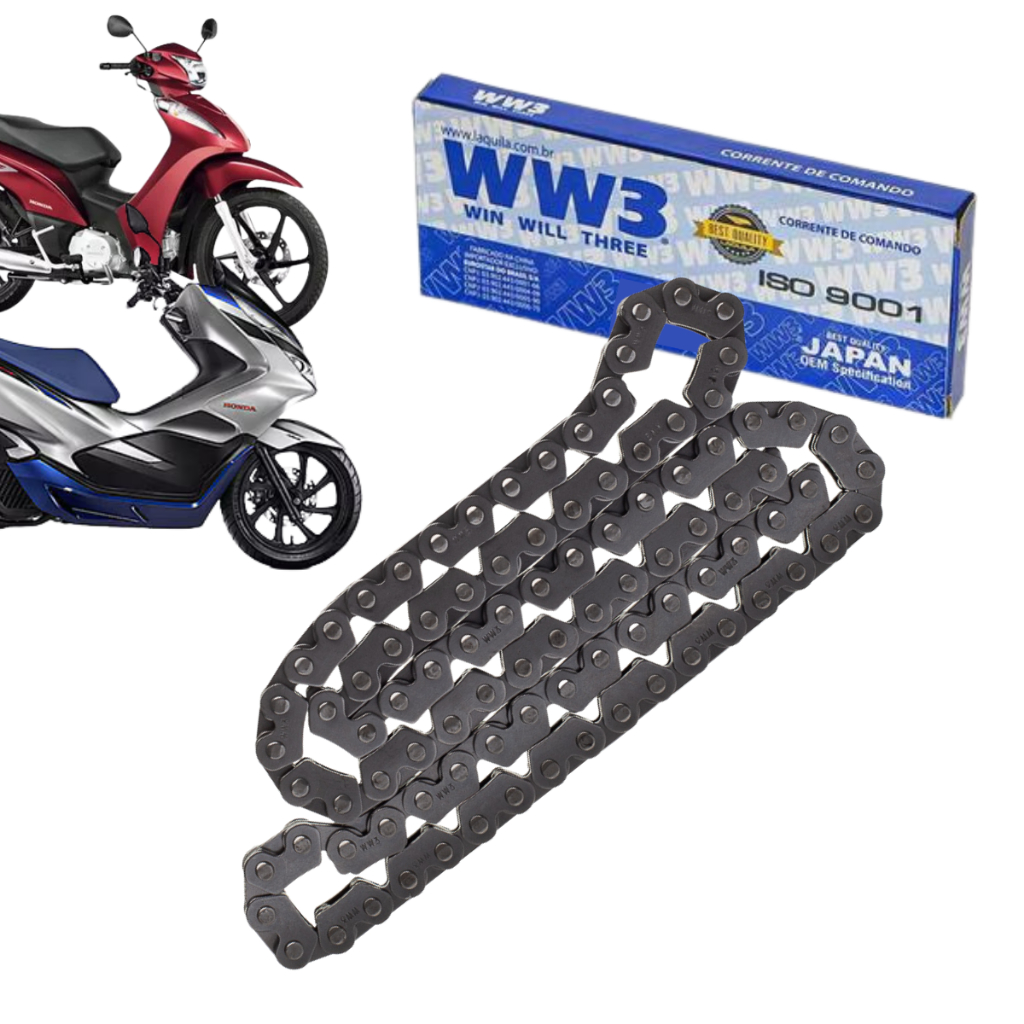 Corrente Comando Motor Biz 125 05/24 Pcx 150 13/20 (92 Elos) em Oferta na Shopee