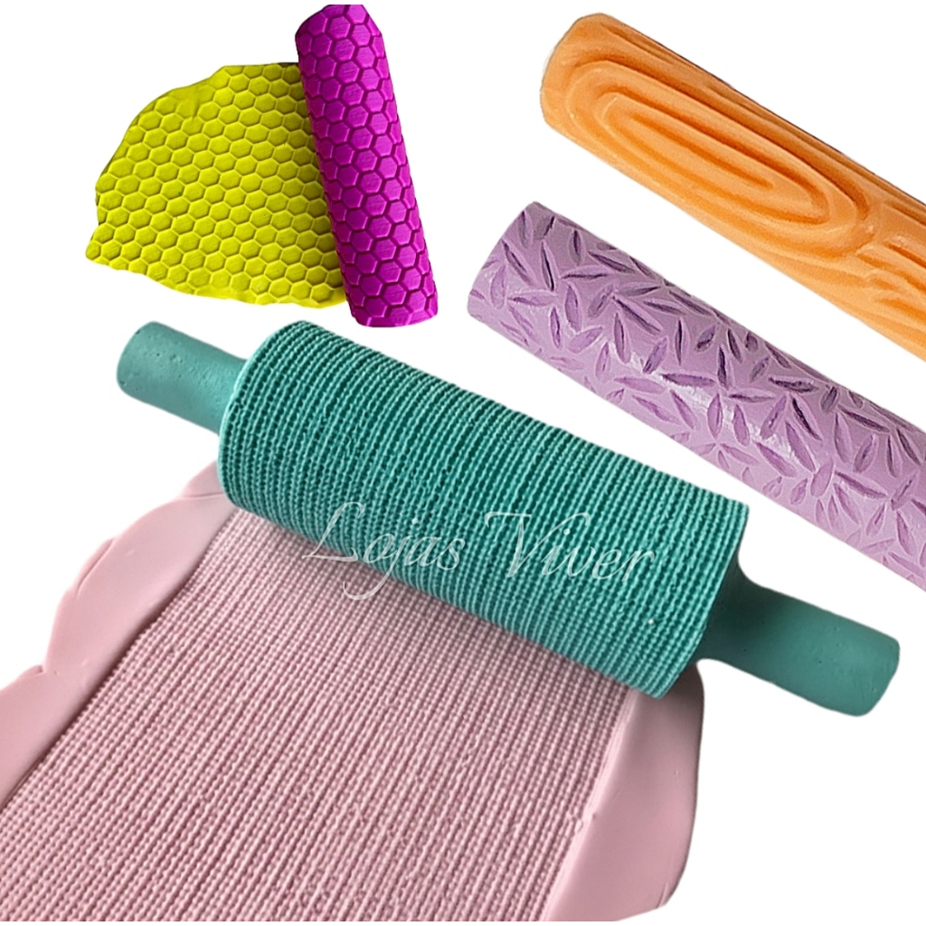 Rolo para Textura em Biscuit, Pasta Americana, Massa em Oferta na Shopee