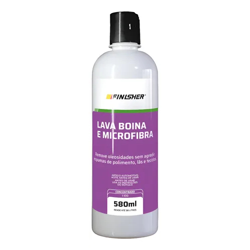 Limpa Lava Boinas e Microfibras Automotivo Finisher frasco 580ml