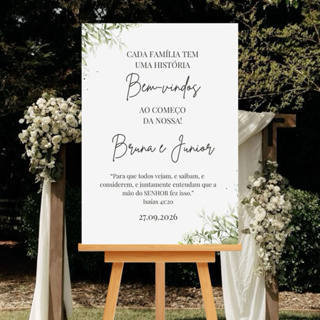 Placa Casamento Cada Família Bem Vindos Grande Nomes Personalizado em Oferta na Shopee