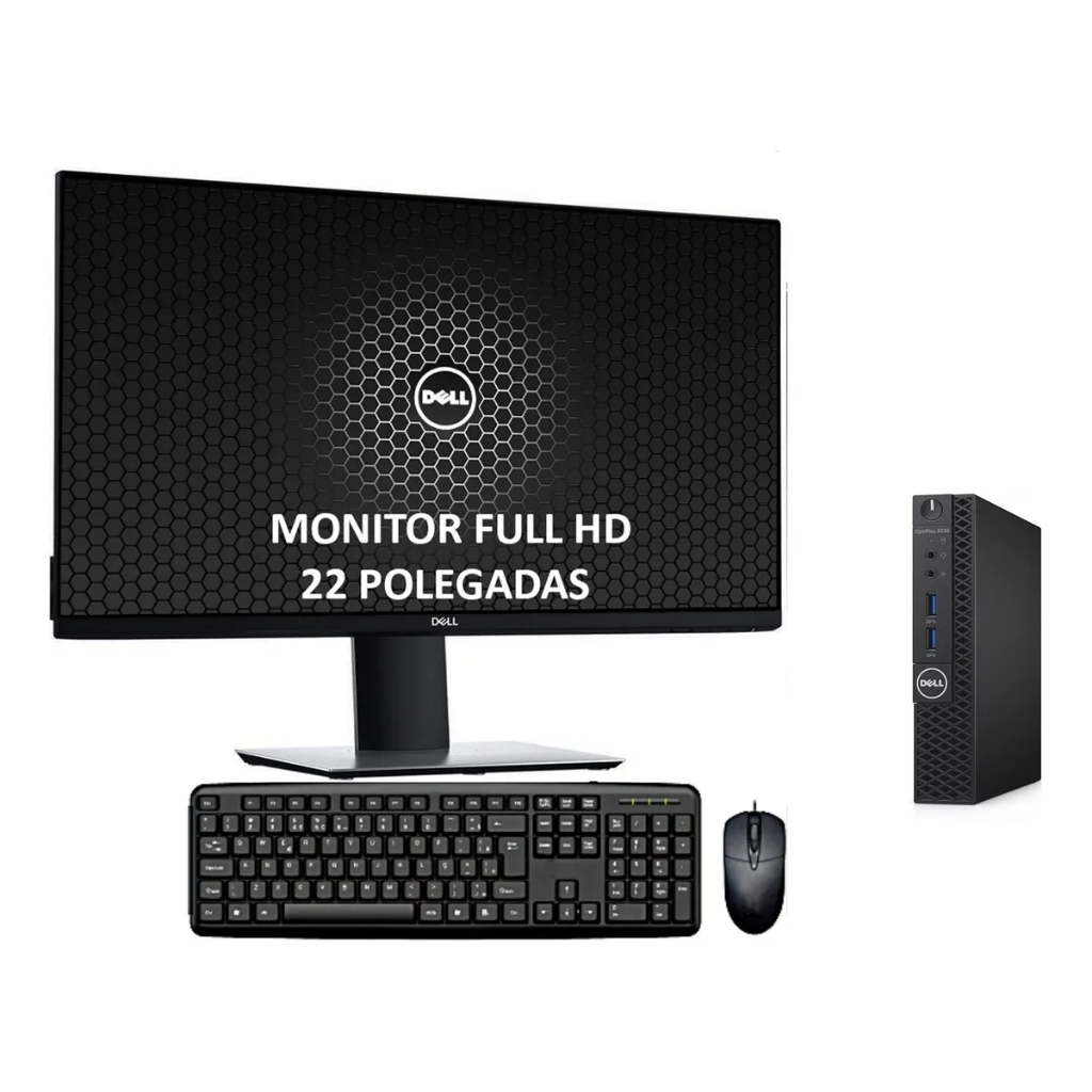 Cpu Dell 3050 Mini Core I3 7ger 16gb 240ssd + Monitor 22pol
