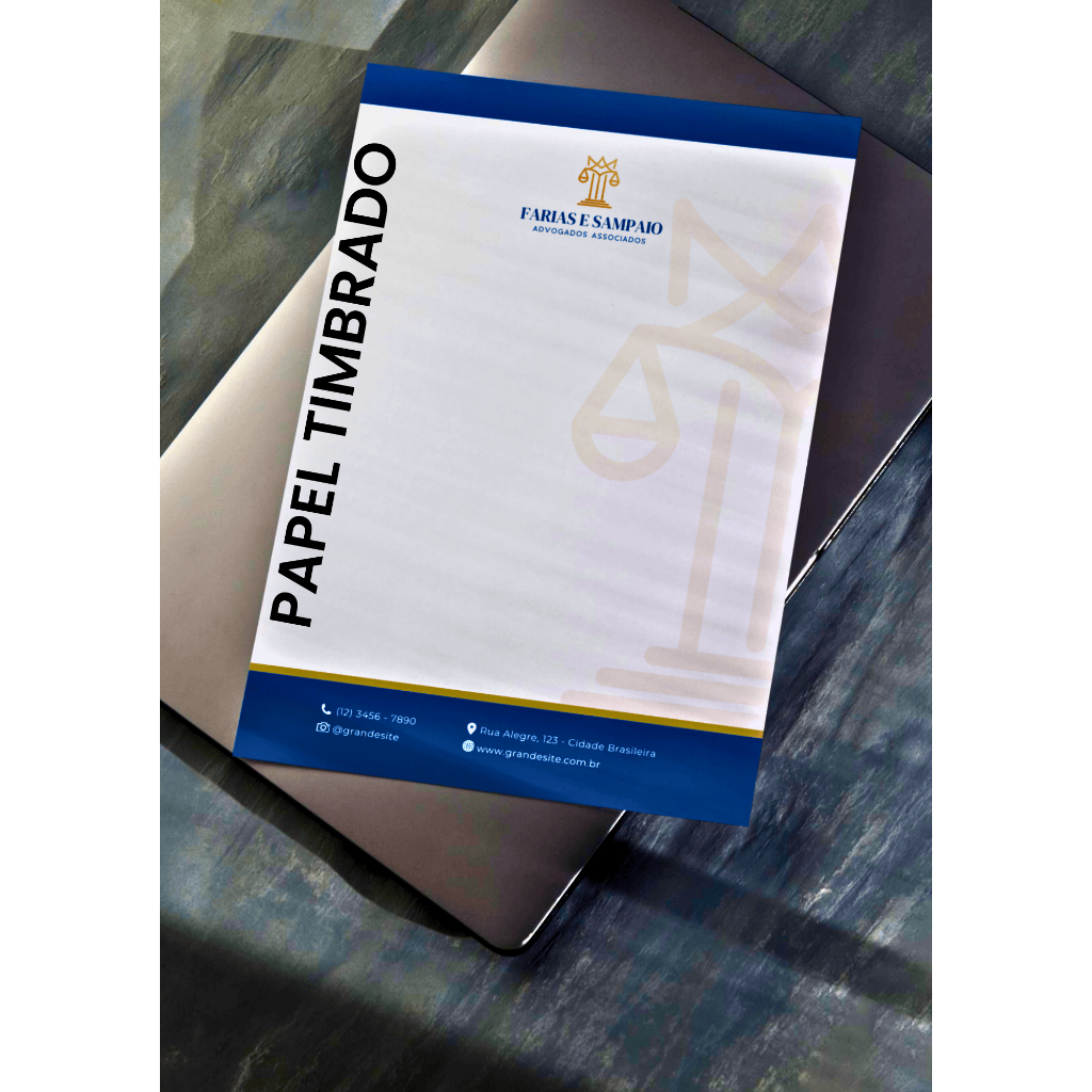 200 Papéis Timbrados A4 ou A5 - - Dê mais credibilidade aos seus documentos com papéis timbrados!