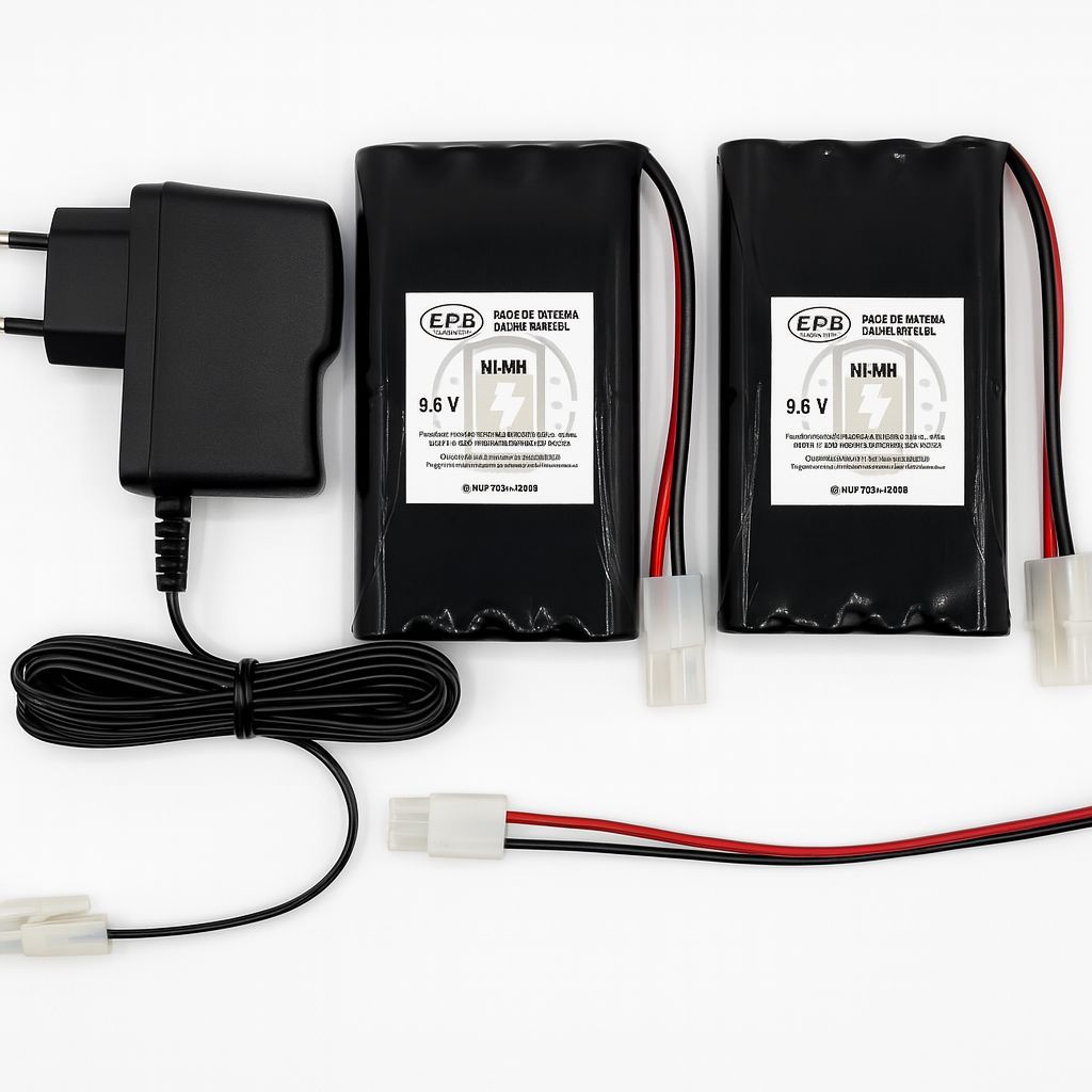 2 Baterias 9,6v 2700mah Carrinho Brinquedos + 1 Carregador