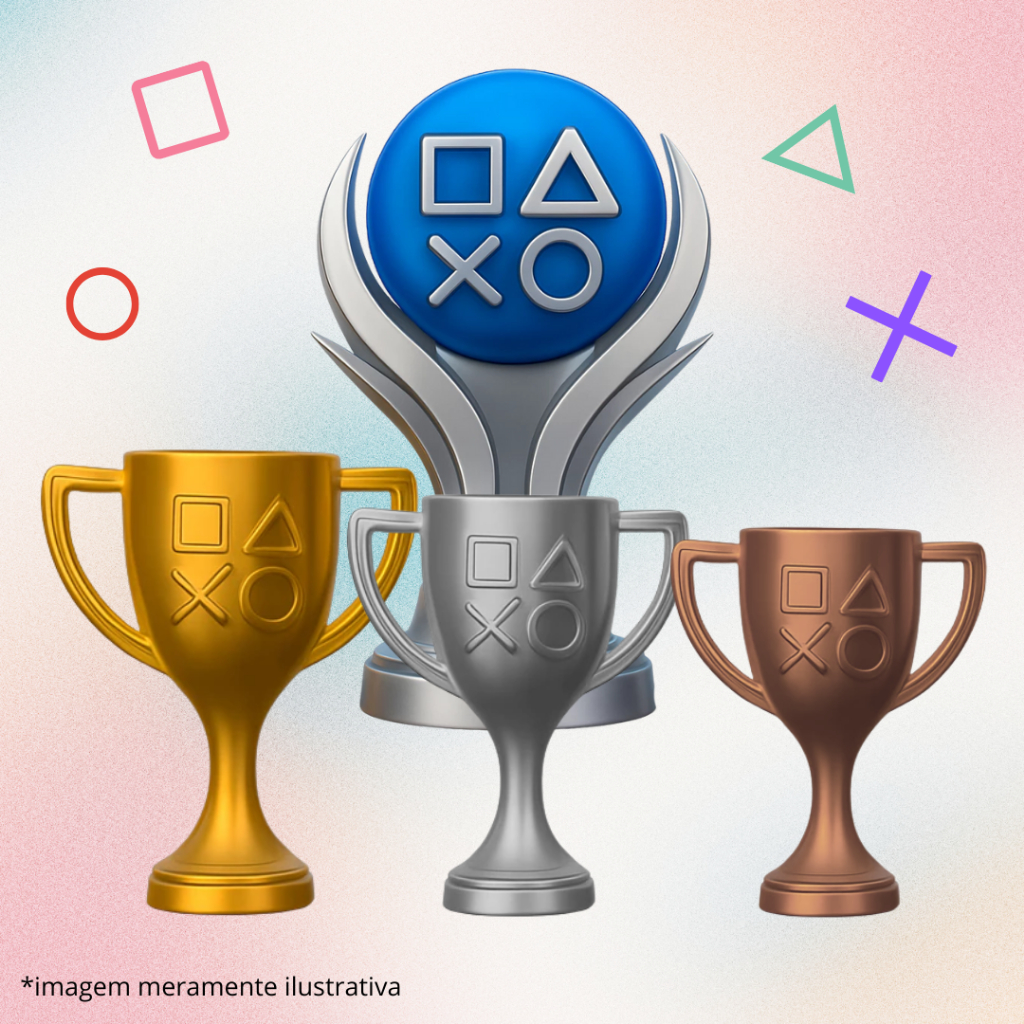 Troféus PlayStation PSN Platina, Ouro, Prata e Bronze - PS5 PS4
