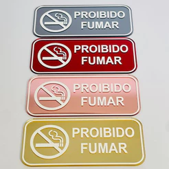 Placa Sinalização Proibido Fumar Acrílico Espelhado Impressão UV