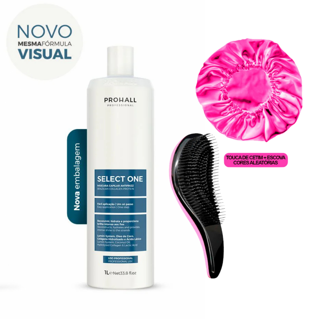 Select One Prohall Original 1 Litro + Escova/Touca de Cetim