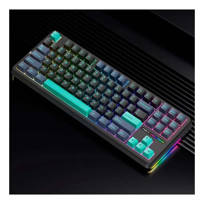 Teclado Mecânico Epomaker 3in1 Aula F87 Gamer Rgb Hot Swap Preto Inglês Us