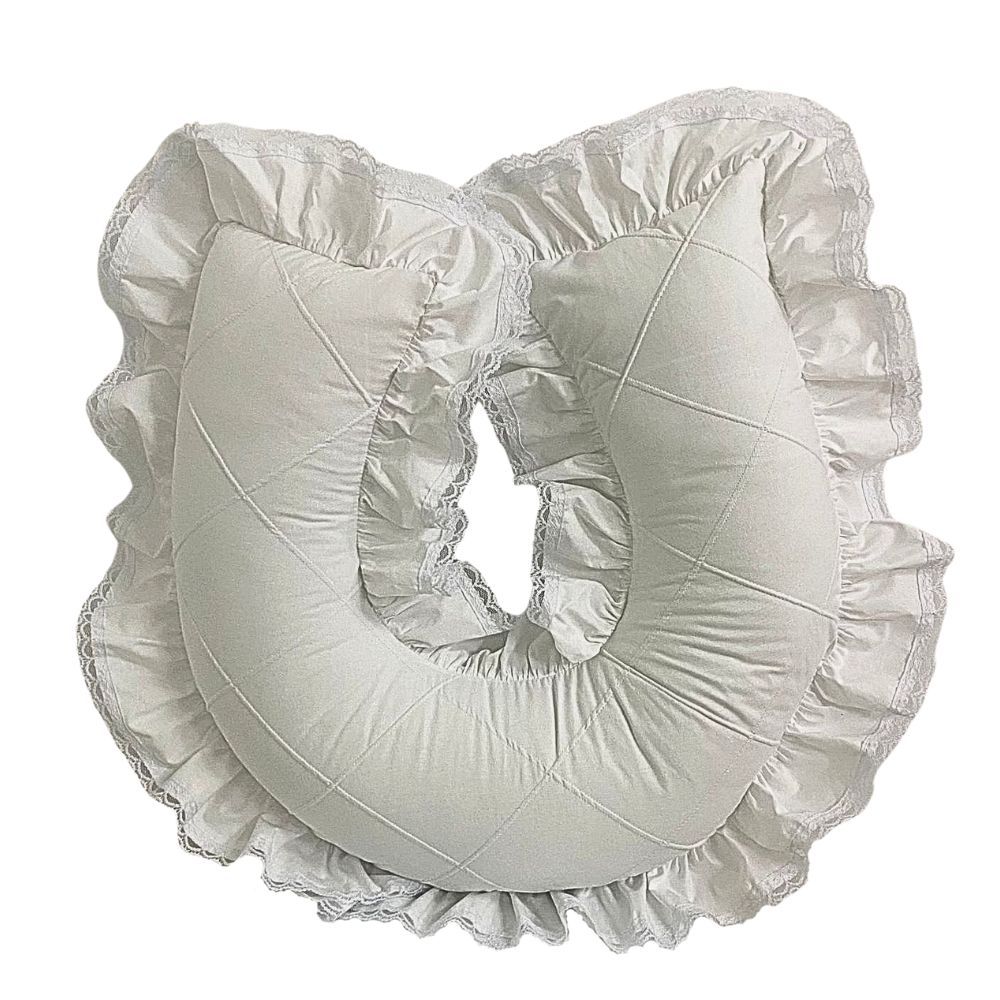 Almofada Amamentação (U)  Babado  Coleção Cecília Percal 200 Fios