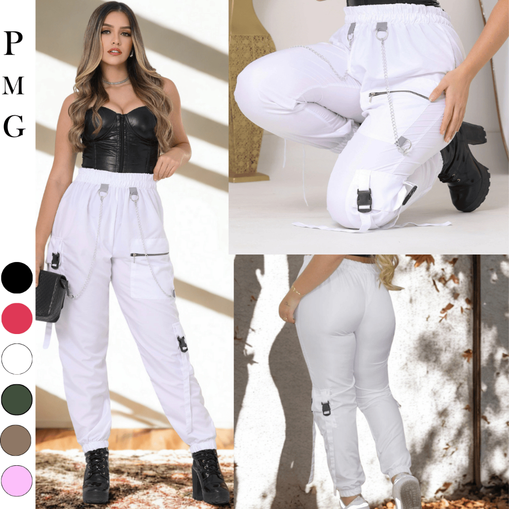 CALÇA JOGGER BRANCA COM CORRENTE – CONQUISTE A RUA COM SEU ESTILO
