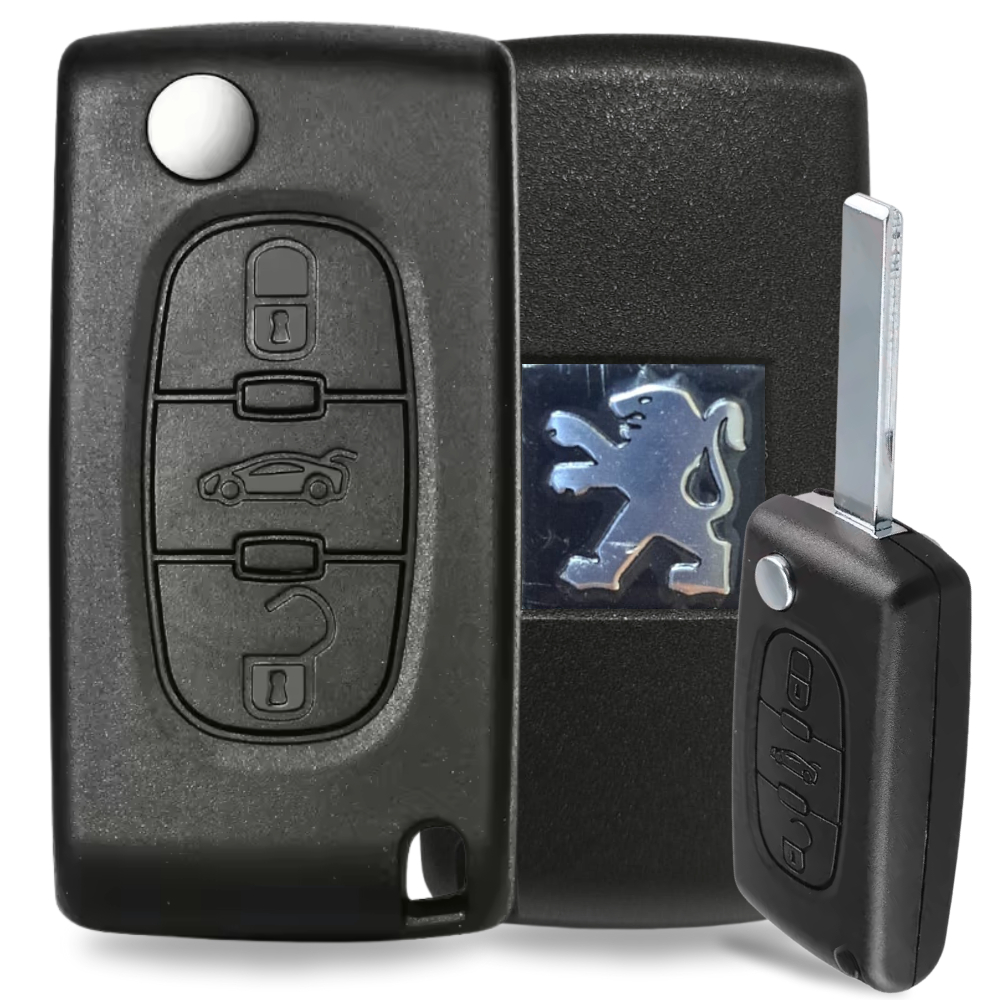 Carcaça Chave Canivete Peugeot 406/407/408 Porta Malas Sem Suporte Bateria em Oferta na Shopee