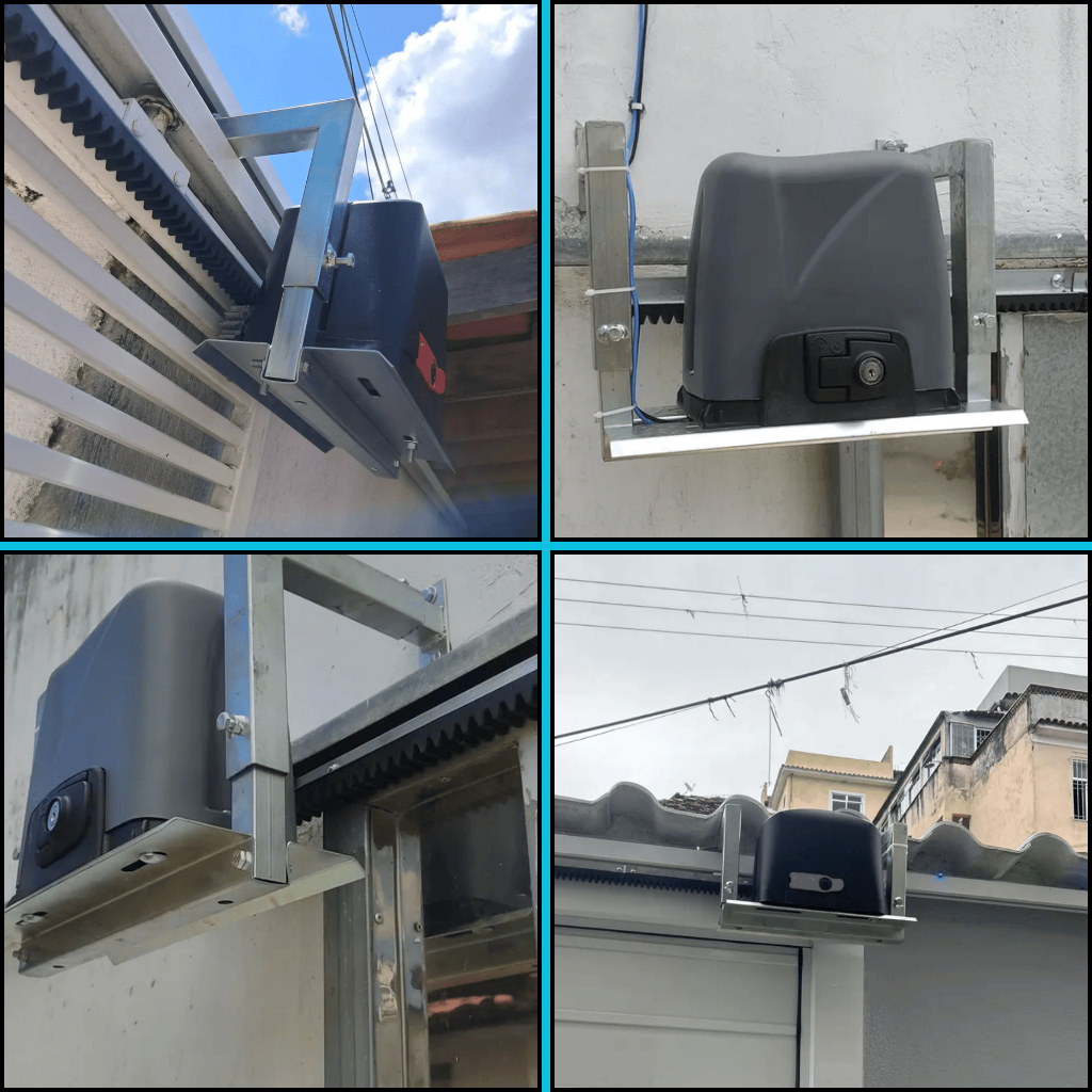 kit Suporte Motor Portão Deslizante Aéreo Universal Ajustável Reforçado PPA Rossi Garen Peccinin for