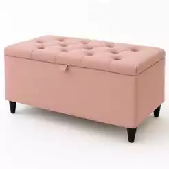 Baú Grande Retangular Em Suede Veludo 1,20x38x46cm - Várias Cores