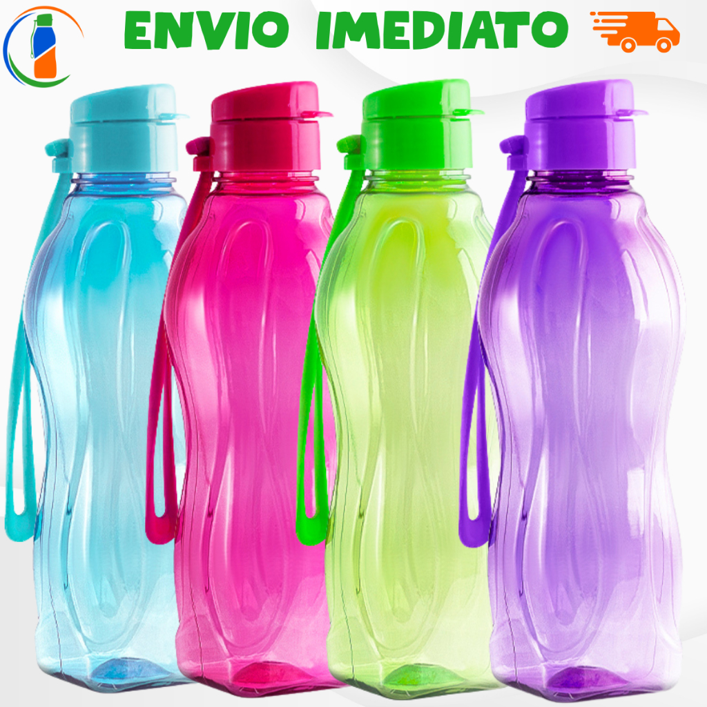 Kit 4 Garrafas Squeeze 600ml - Estilo, Qualidade e Praticidade para o seu dia a dia - Envio Imediato