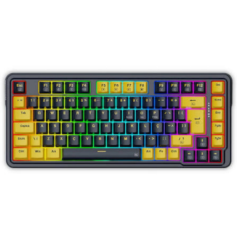 Teclado Gamer Mecânico Redragon ELF – 75% Compacto, Gasket Mount, RGB