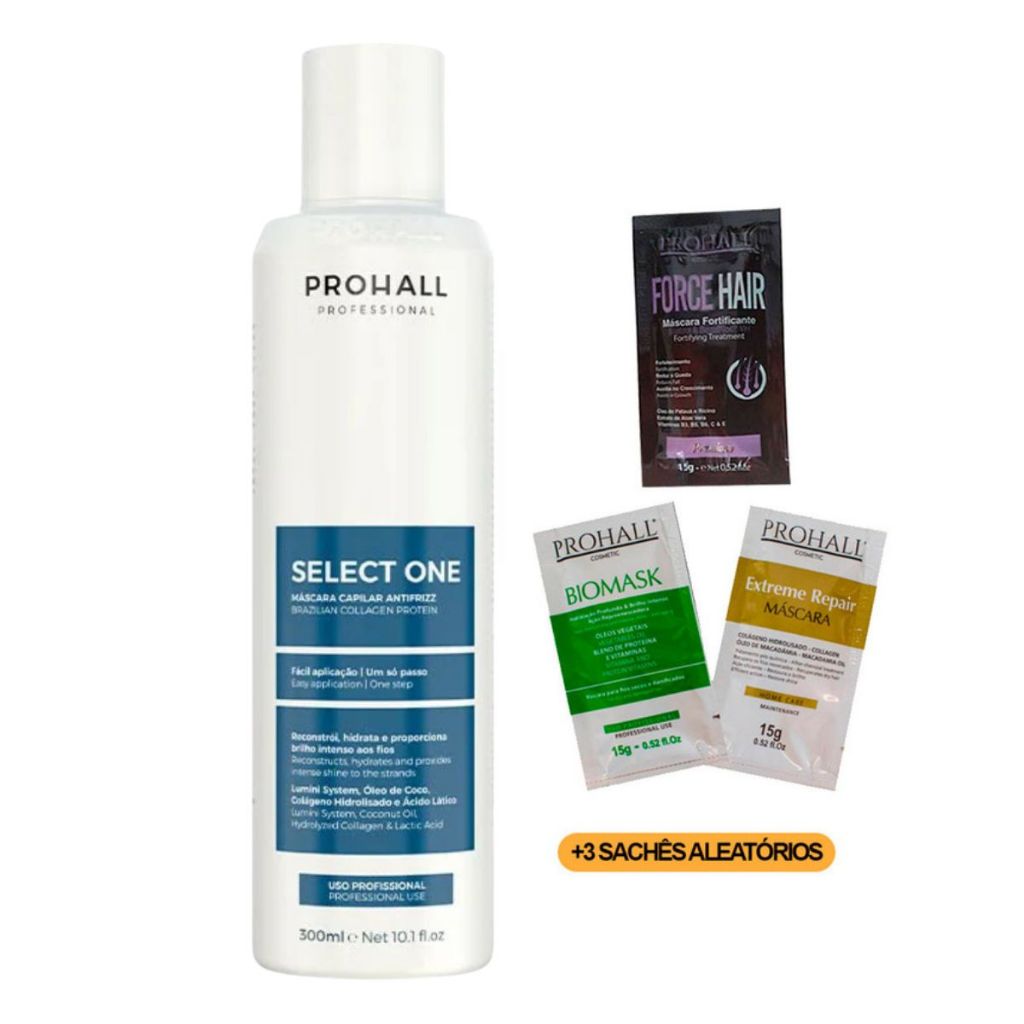 Select One Prohall 300ml + 3 Sachês de 15g Prohall
