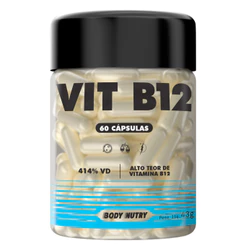 Vitamina B12 9,94mcg 414%VD Cianocobalamina | Disposição e Energia Diária 60 Cápsulas - Body Nutry
