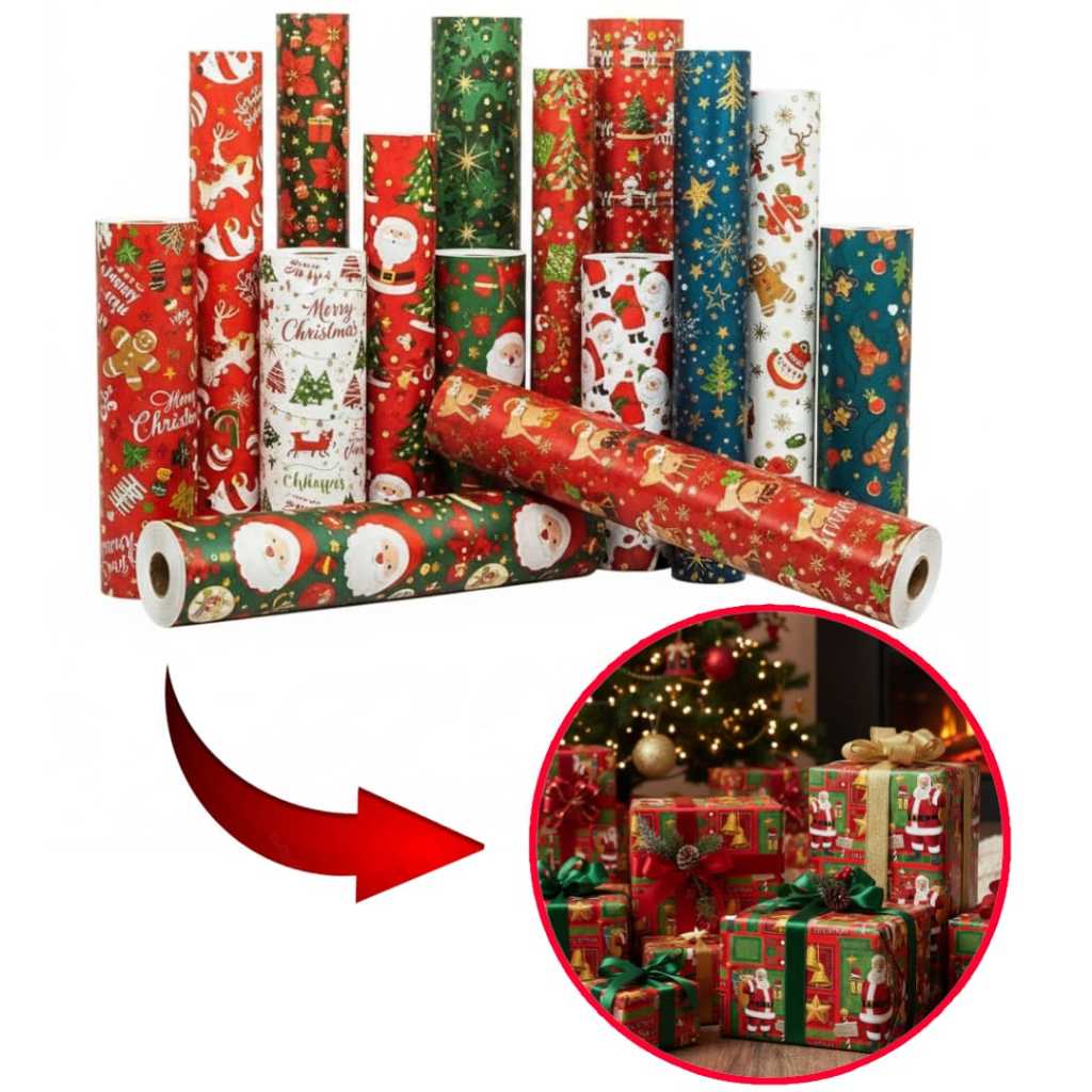 Bobina de Papel de Presente Natal: Onde Comprar | BuscaProdutos