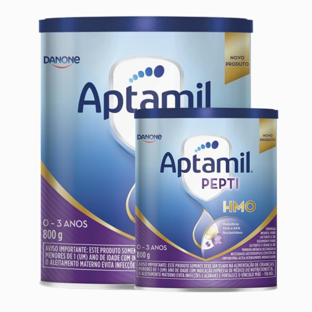 2 Latas Fórmula Infantil em pó Aptamil Pepti HMO Danone- 800g