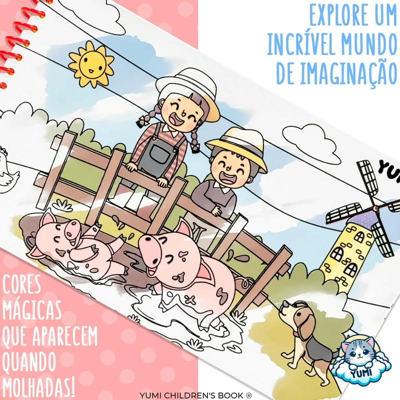 Livro Infantil Fazenda com Pincel Mágico de Água para Colorir — foto 4