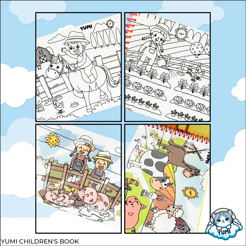 Livro Infantil Fazenda com Pincel Mágico de Água para Colorir — foto 7