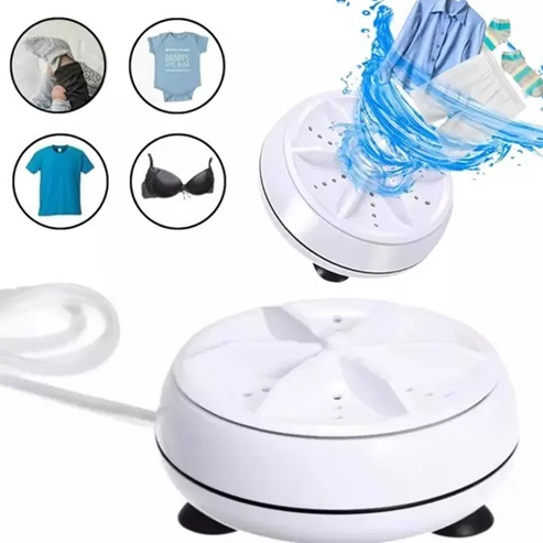 Mini Máquina de Lavar Portátil Ultrassônica USB – Para Roupas, Panos, Toalhas
