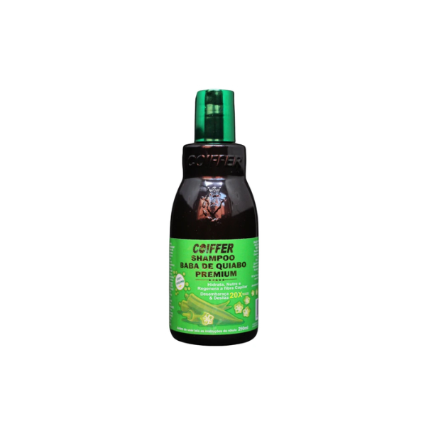 Shampoo Baba de Quiabo Premium Coiffer 250ml - Hidrata Nutre e Regenera
