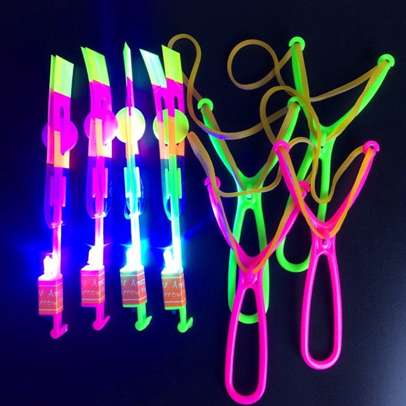 kit 5 ~ 30 Avatar Voador De Led Com Estilingue Foguete Helicóptero Brinquedo de Criança