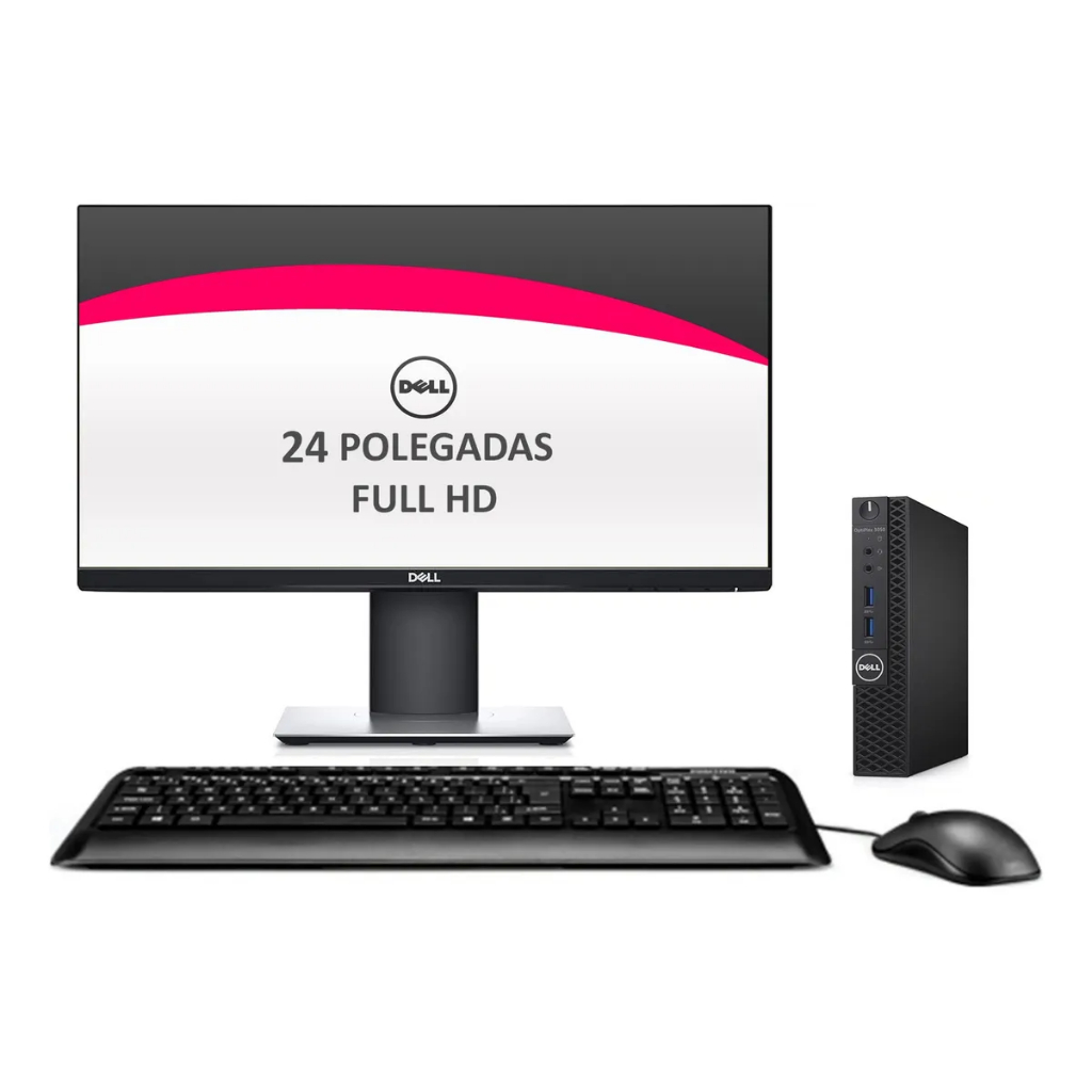 Cpu Dell 3050 Mini Core I3 7ger 16gb 500ssd + Monitor 24pol