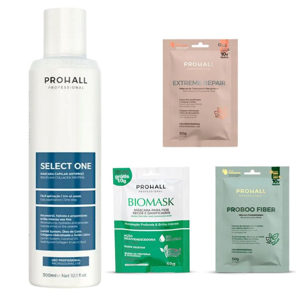 Select One Prohall 300ml + Cronograma Premium Prohall 50g