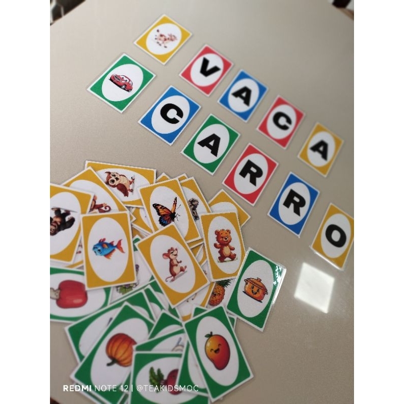 JOGO INFANTIL/UNO SILÁBICO ✅ 2  ALFABETOS /2 JOGOS  VOGAIS/40 IMAGENS