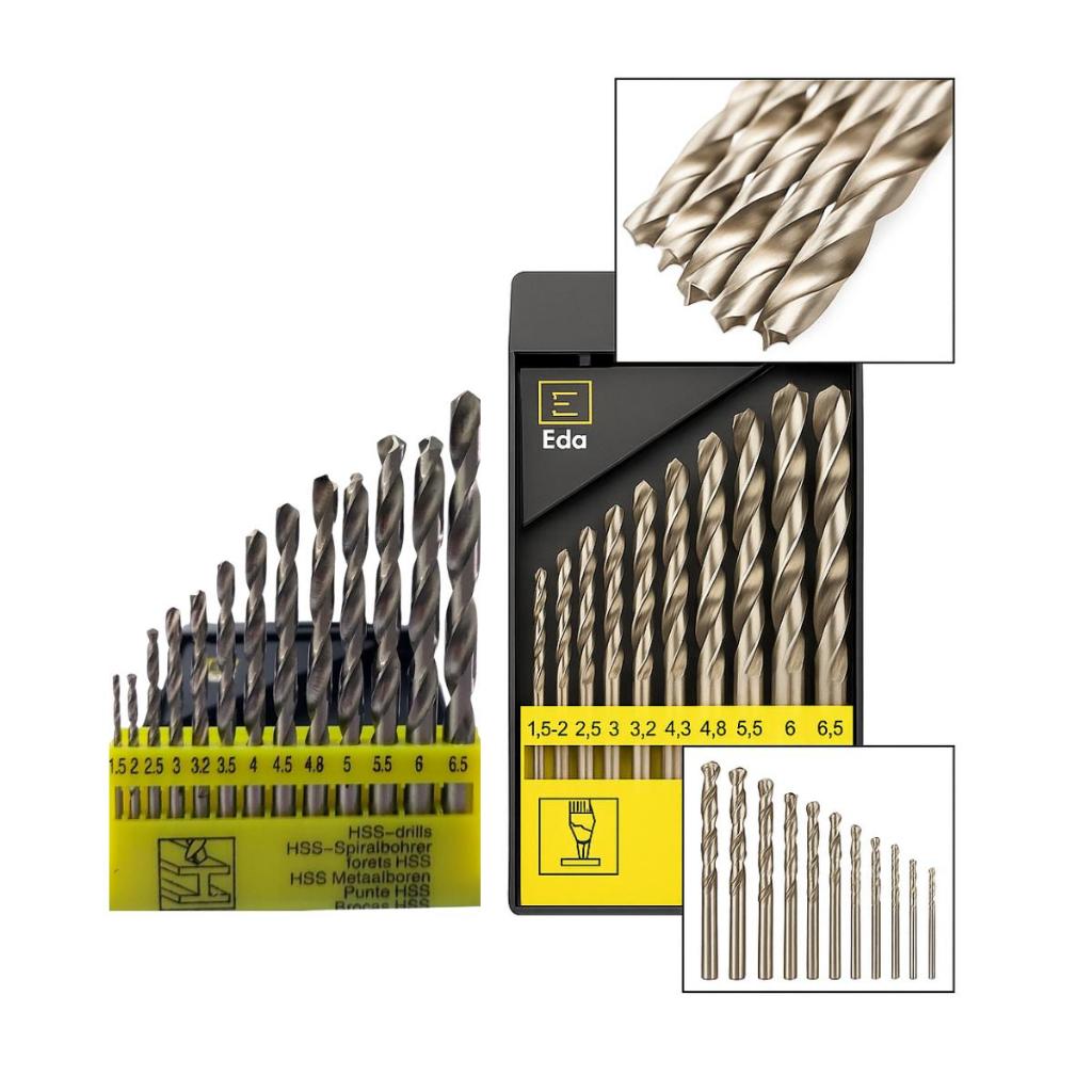 Jogo de Brocas Para Metais HSS 13 Peças Aço Rápido Furadeira Oficina Resistente multiuso em Oferta na Shopee