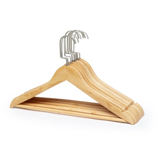 Kit 50 Cabides Madeira Envernizada Alta Qualidade Closet Organizado em Oferta na Shopee