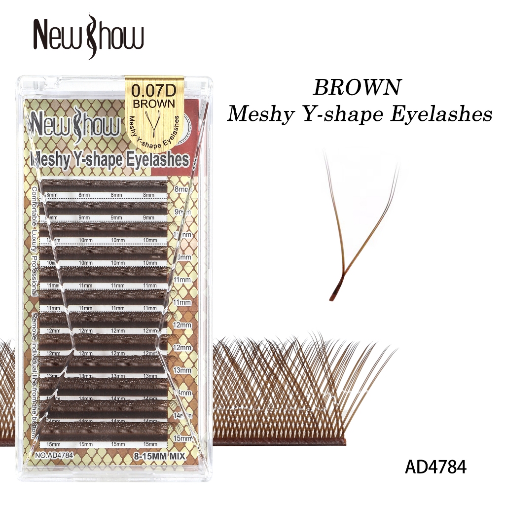 New Show Cílios Y Original 8-15MM MIX/Marrom/Preto/Extensão de Cilios Alongamento em Oferta na Shopee
