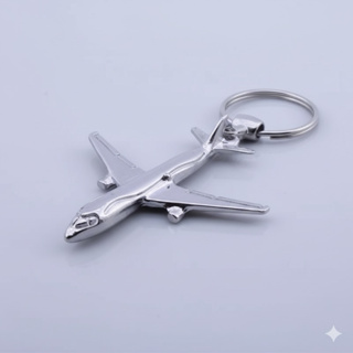 Chaveiros de Avião Comercial Boeing/Airbus Aço em Metal Cromado em Oferta na Shopee