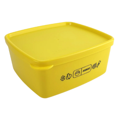 Jeitosinho Arroz Amarelo 400ml Tupperware Quadradinho