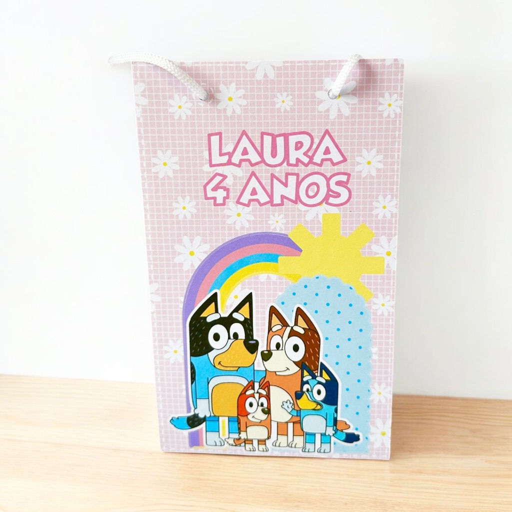Sacolinhas Personalizadas Bluey| Sacolinha | Lembrancinha | Mimos | Aniversário