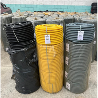 Conduite 3/4 Corrugado Flexível Amarelo, Cinza Preto Canduite Rolo 50M Premium Para Fios Parede Teto em Oferta na Shopee