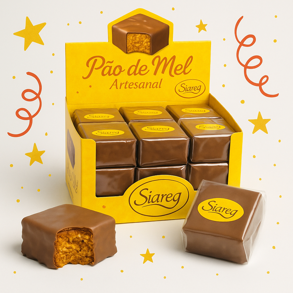 Caixa Com 108 Pães De Mel De Chocolate - Premium em Oferta na Shopee