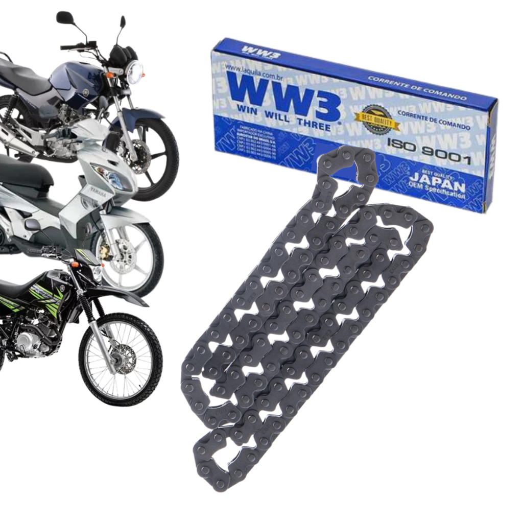 Corrente Comando Motor Yamaha Ybr 125 2006/ Factor 125 Lead 110 (90 Elos) em Oferta na Shopee