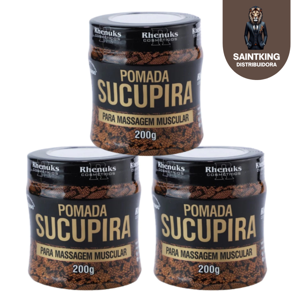 Kit 03 Gel Sucupira Rhenuks Para Massagem Corporal Alivio Muscular Natural Original A Pronta Entrega