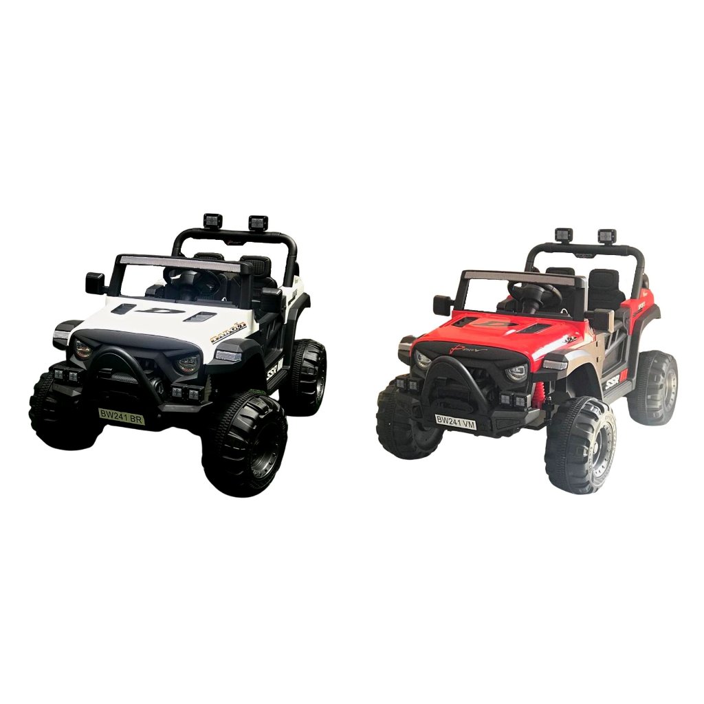 Mini Carro Elétrico Infantil UTV 12V Tipo Jipe C/ Controle Remoto, Luzes, Som e Bateria Recarregável Bivolt