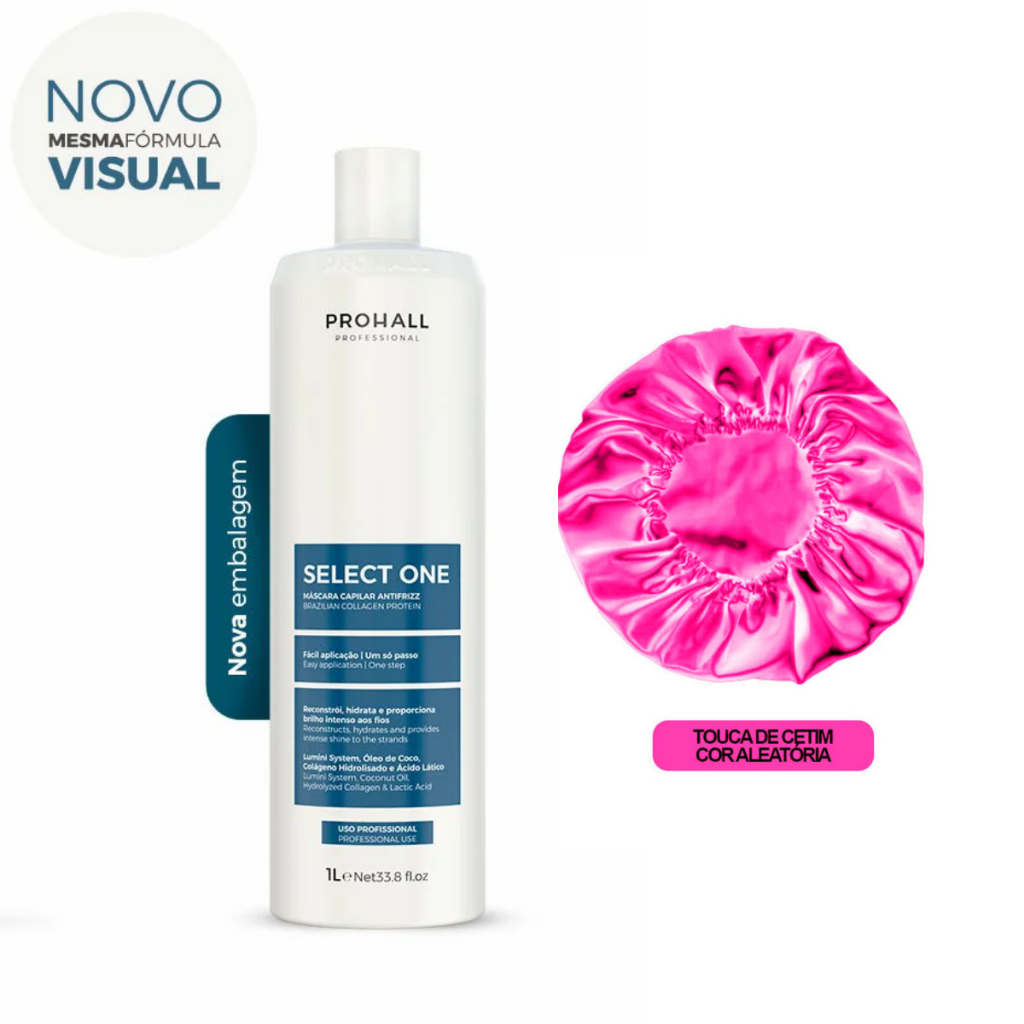 Alisa Cabelo Select One Prohall 1 Litro + Touca de Cetim