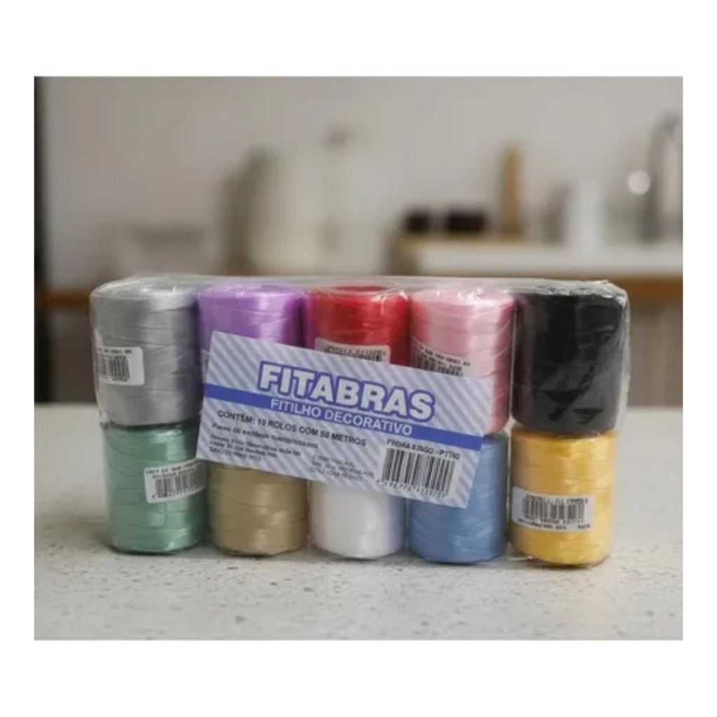 FITILHO DECORATIVO 05X50 - PT/10 - SORTIDOS em Oferta na Shopee