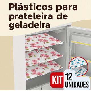 Protetor de Prateleira Geladeira Toalhas Estampadas 12 Peças | Estampas Sortidas