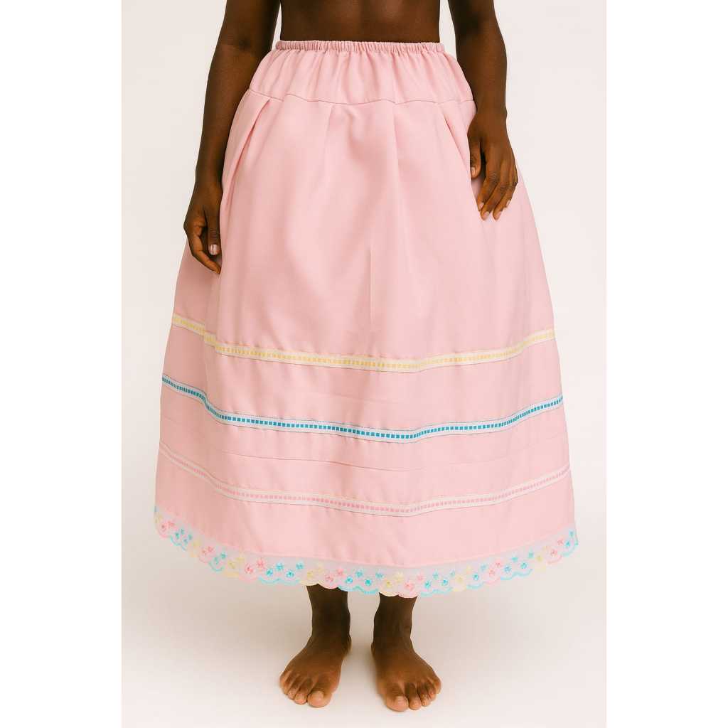 Saia Rosa Roupa Erê Menina Umbanda Candomblé Luxo Feminino Festa 3 metros de roda