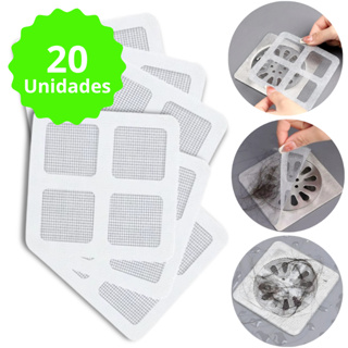 Kit 20 Tela Ralo Protetora Filtro Adesivo Para Ralo Banheiro Cozinha Quintal Coletor De Cabelo Ant Inseto em Oferta na Shopee