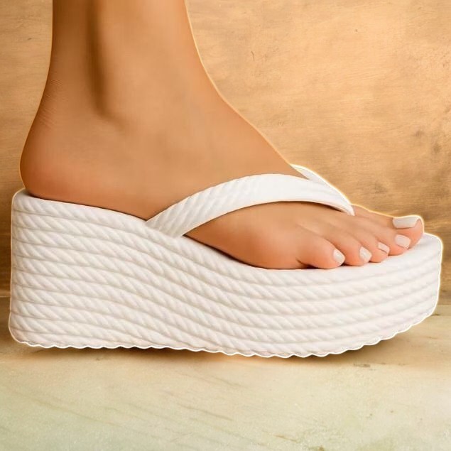 Tamanco Feminino Marrocos | Moda Verão, Plataforma Alta | Antiderrapante e Confortável.