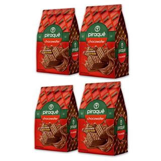 Kit 4un Piraquê Chocowafer 63G Rech E Cobertura Chocolate em Oferta na Shopee